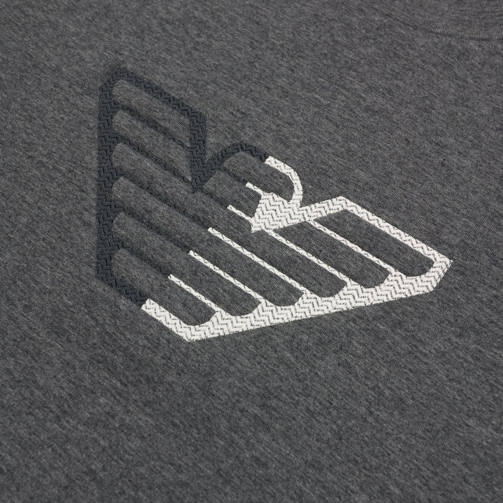 Emporio Armani Embossed Eagle Logo Chevron Backround Sweatshirt Grey 0631