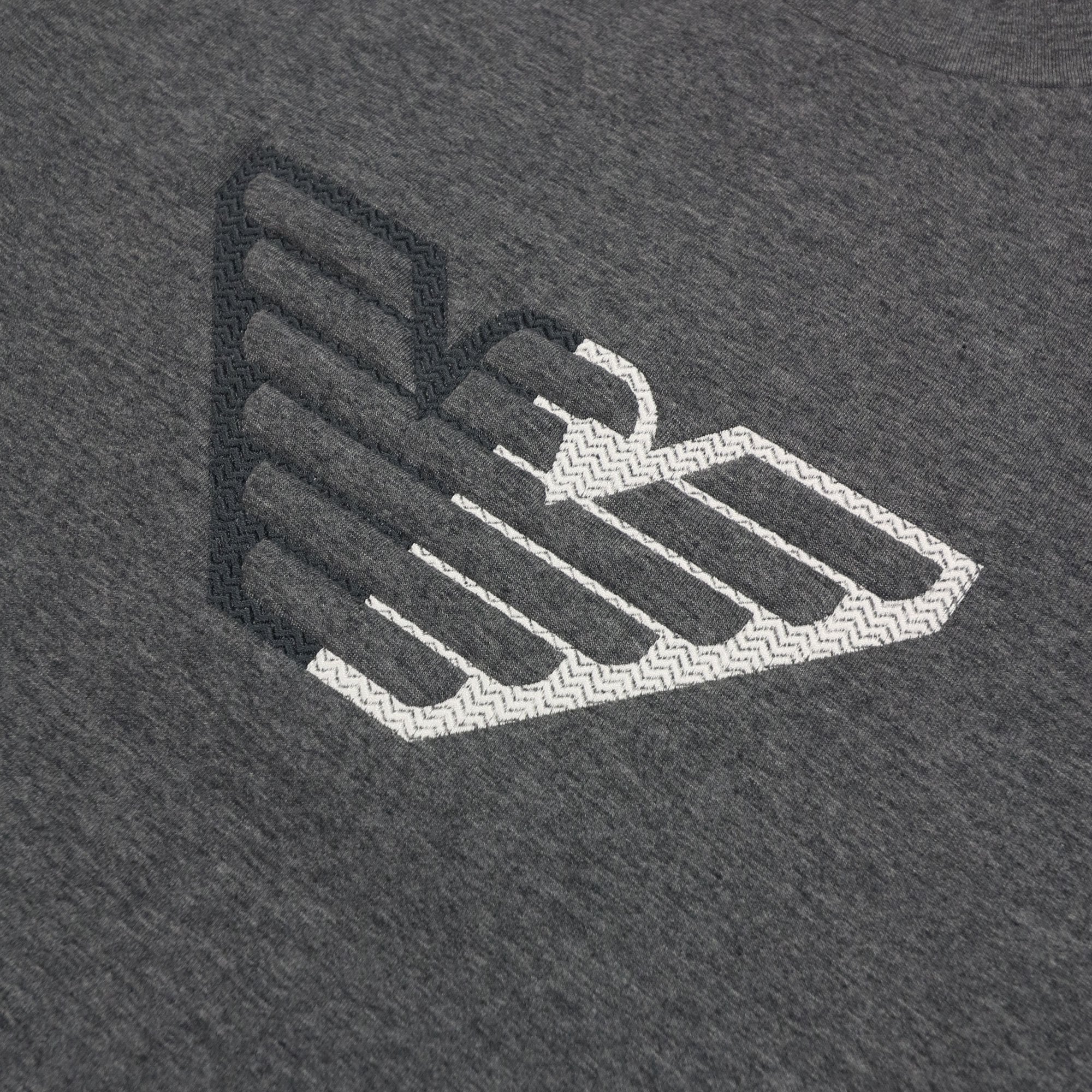 Emporio Armani Embossed Eagle Logo Chevron Backround Sweatshirt Grey 0631