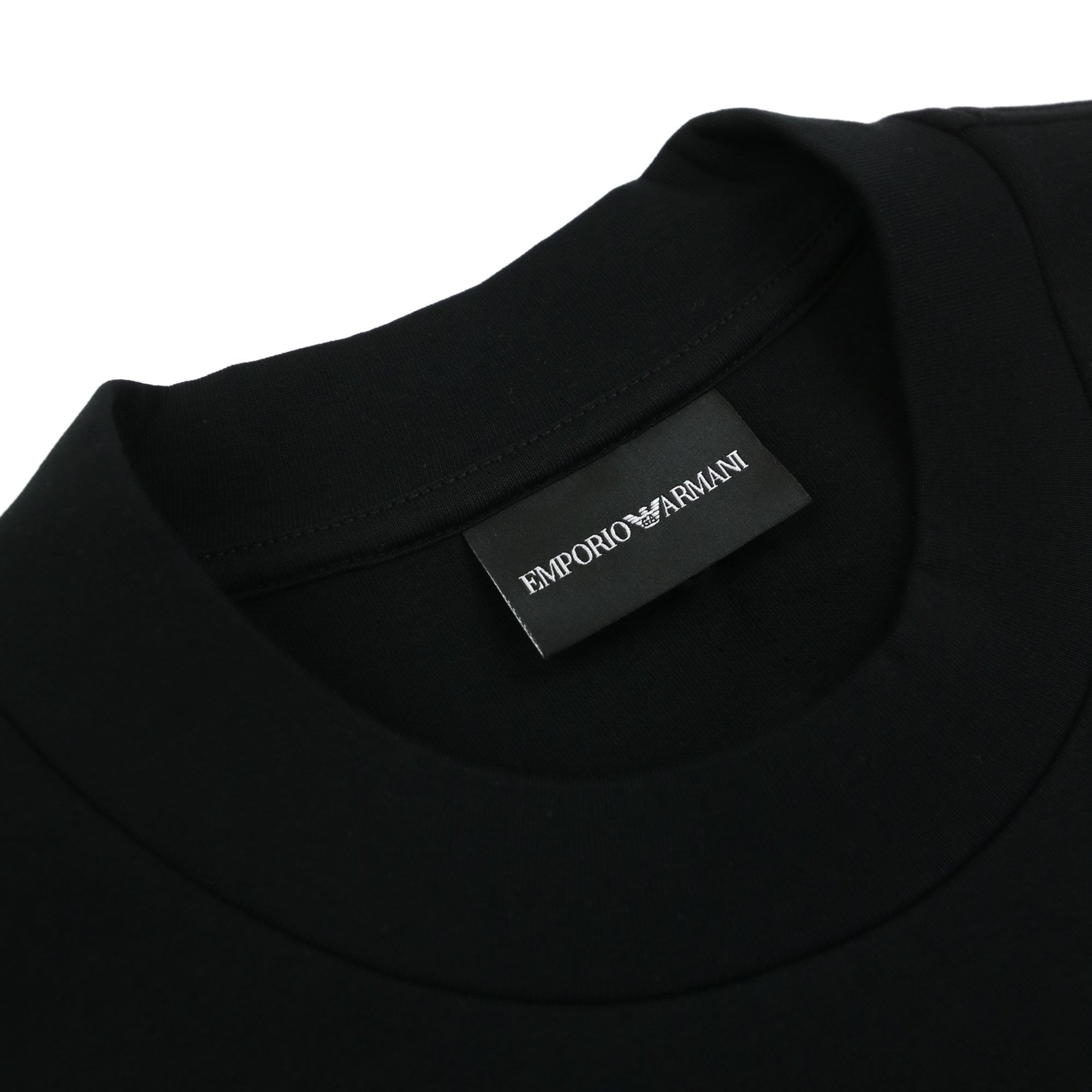 Emporio Armani Embossed Eagle Logo Chevron Backround Sweatshirt Black 999