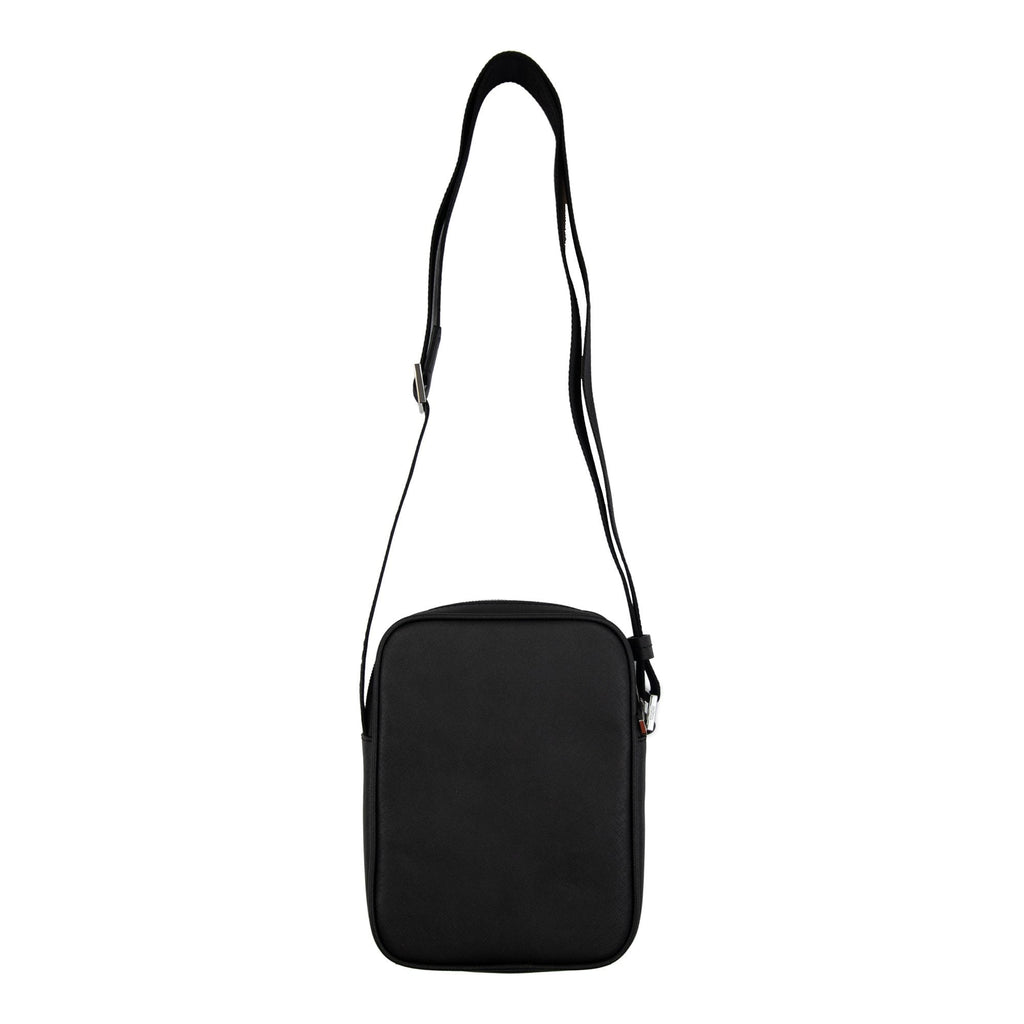 Hugo Boss Zair Ns Zip Logo Detail Reporter Bag Black 001