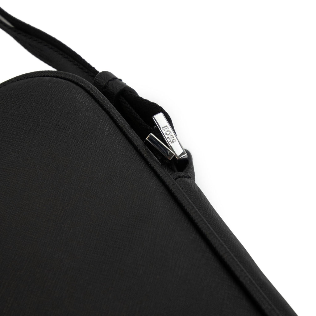 Hugo Boss Zair Ns Zip Logo Detail Reporter Bag Black 001