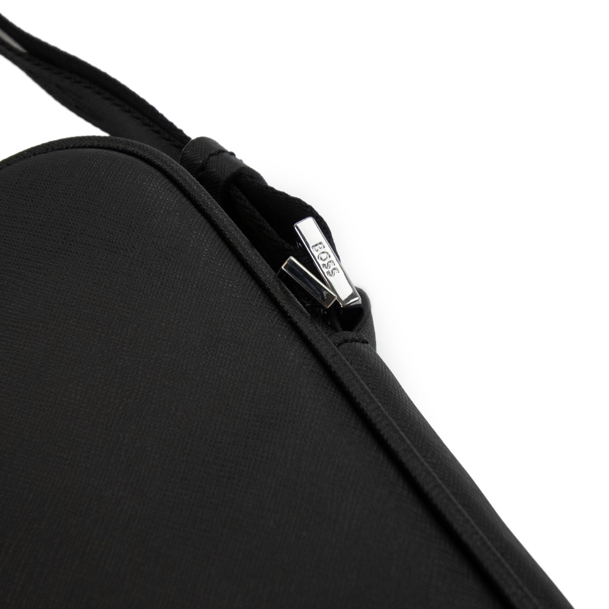 Hugo Boss Zair Ns Zip Logo Detail Reporter Bag Black 001