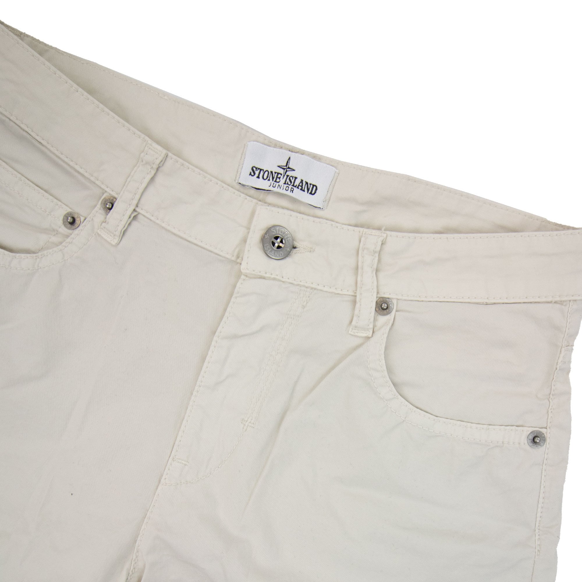 Stone Island Junior L0211 Stretch Cotton Shorts Beige V0003