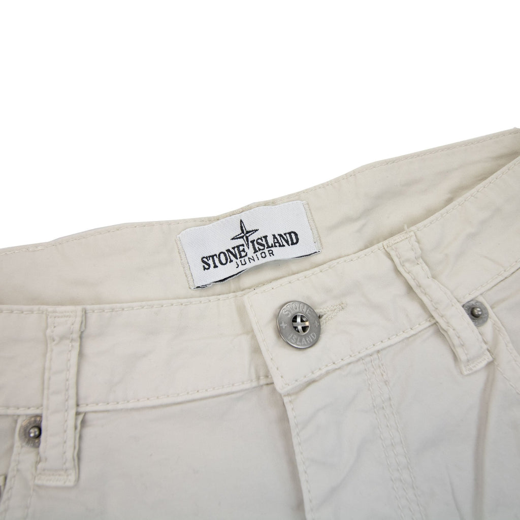 Stone Island Junior L0211 Stretch Cotton Shorts Beige V0003
