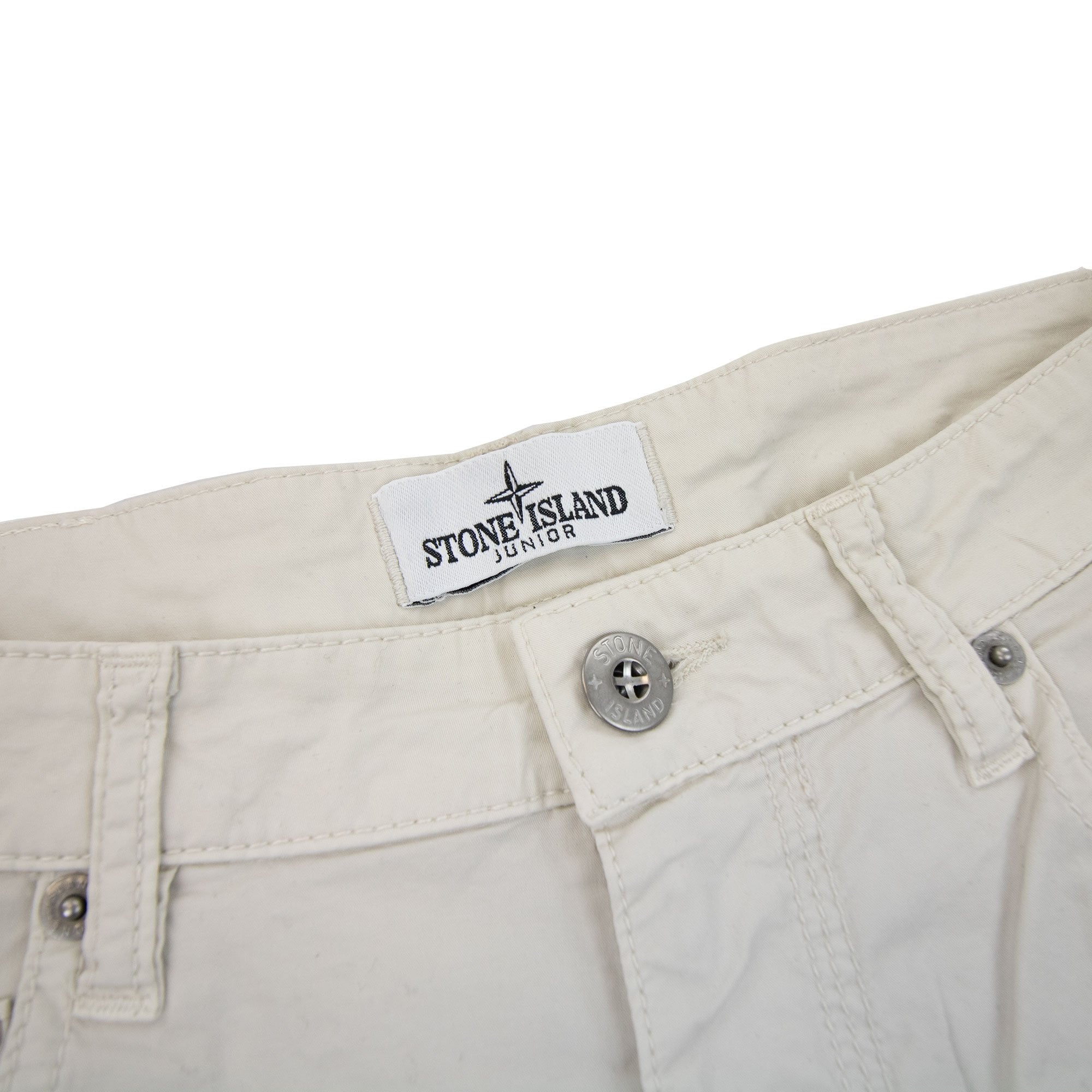 Stone Island Junior L0211 Stretch Cotton Shorts Beige V0003