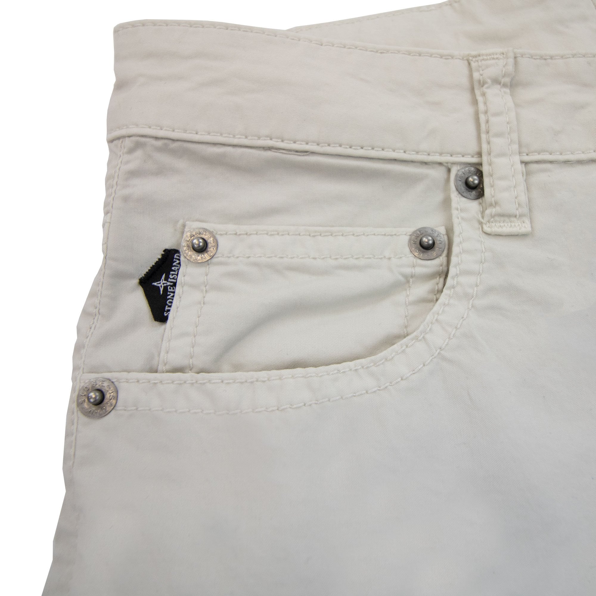 Stone Island Junior L0211 Stretch Cotton Shorts Beige V0003