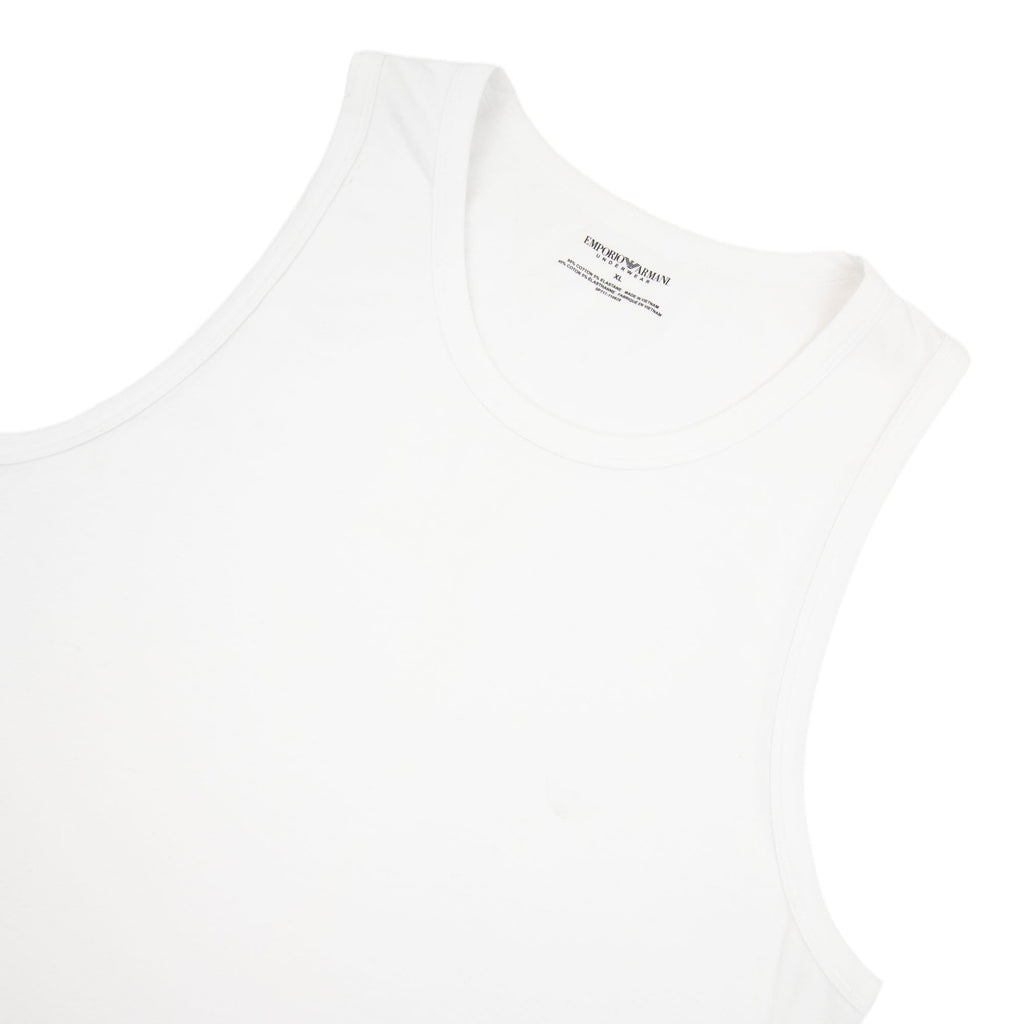 Emporio Armani Ga Back Eagle Logo Tank Top White