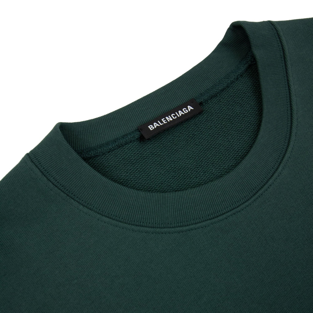 Balenciaga Block Logo Crewneck Sweatshirt Green 3230