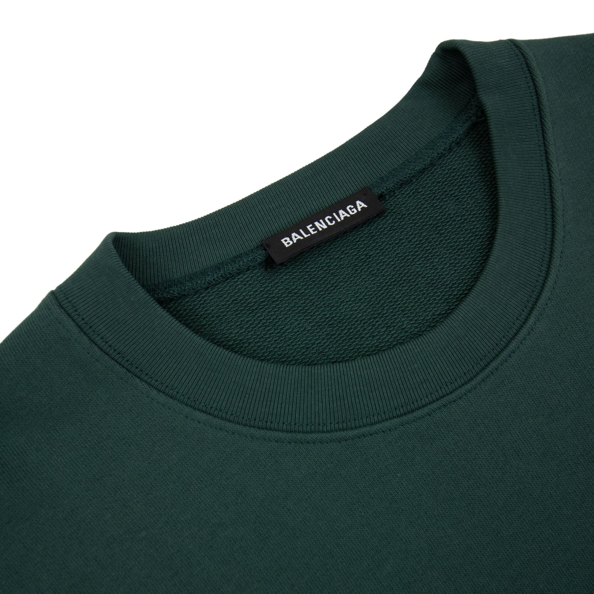 Balenciaga Block Logo Crewneck Sweatshirt Green 3230