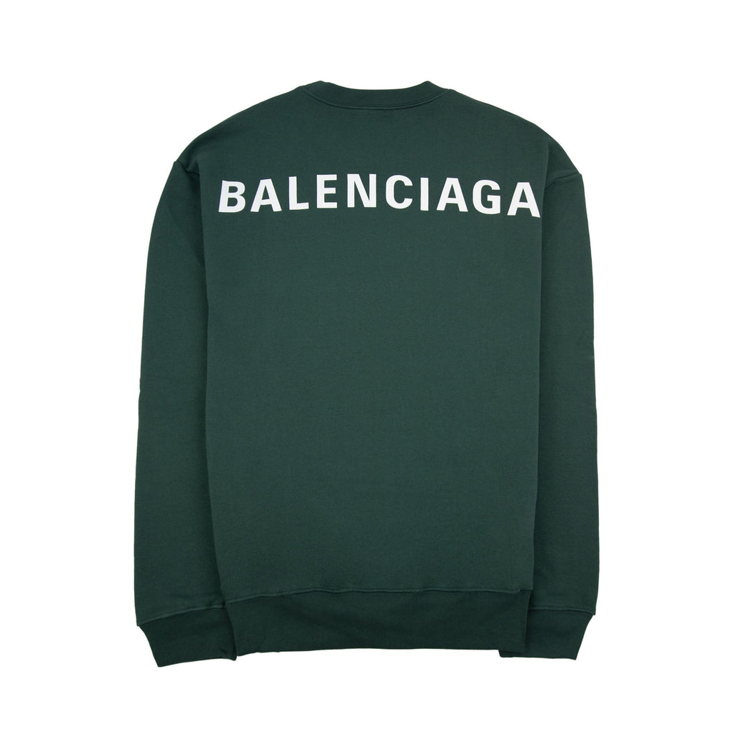 Balenciaga Block Logo Crewneck Sweatshirt Green 3230