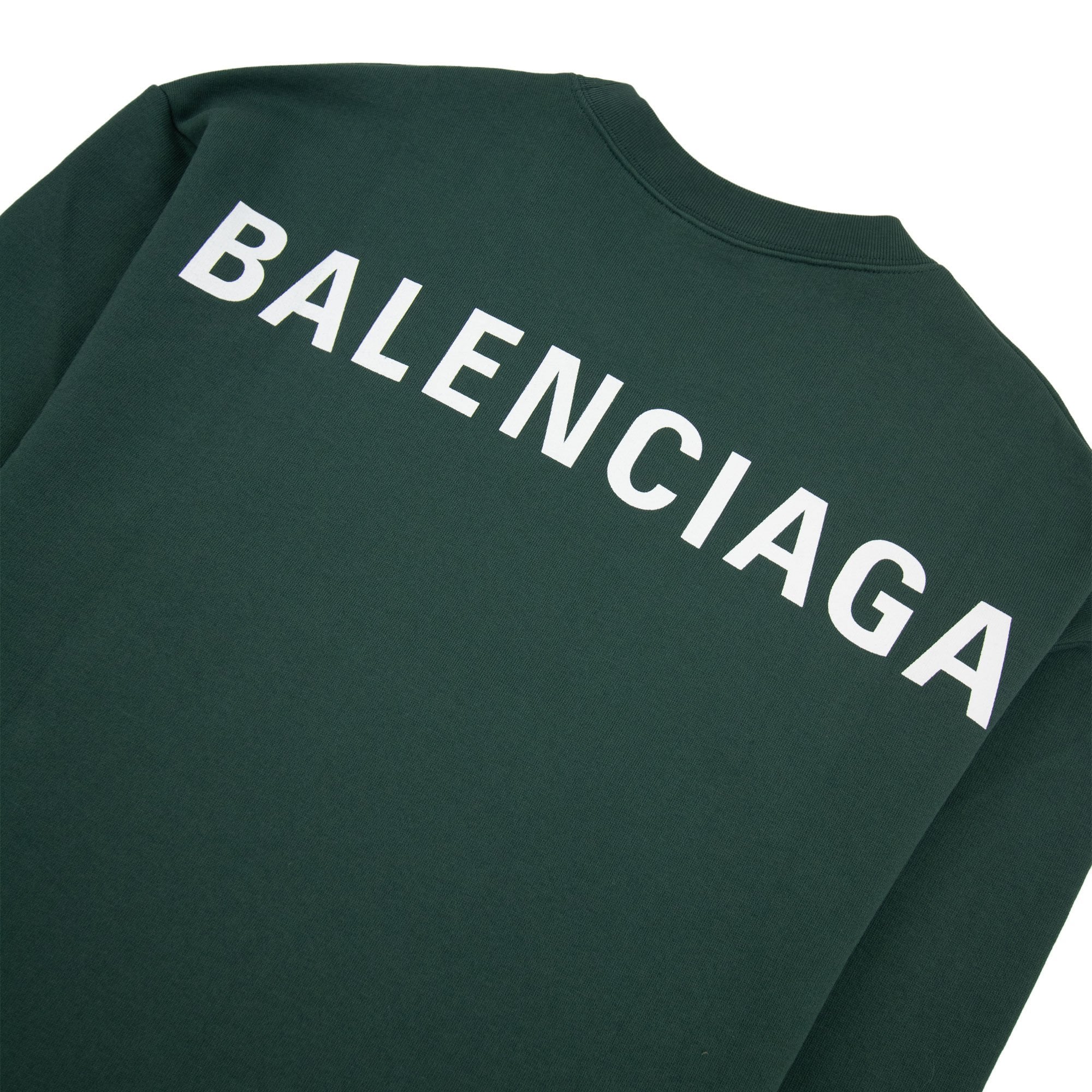 Balenciaga Block Logo Crewneck Sweatshirt Green 3230