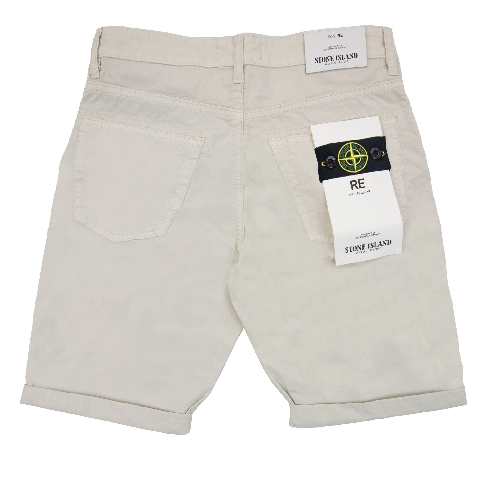 Stone Island Junior L0211 Stretch Cotton Shorts Beige V0003