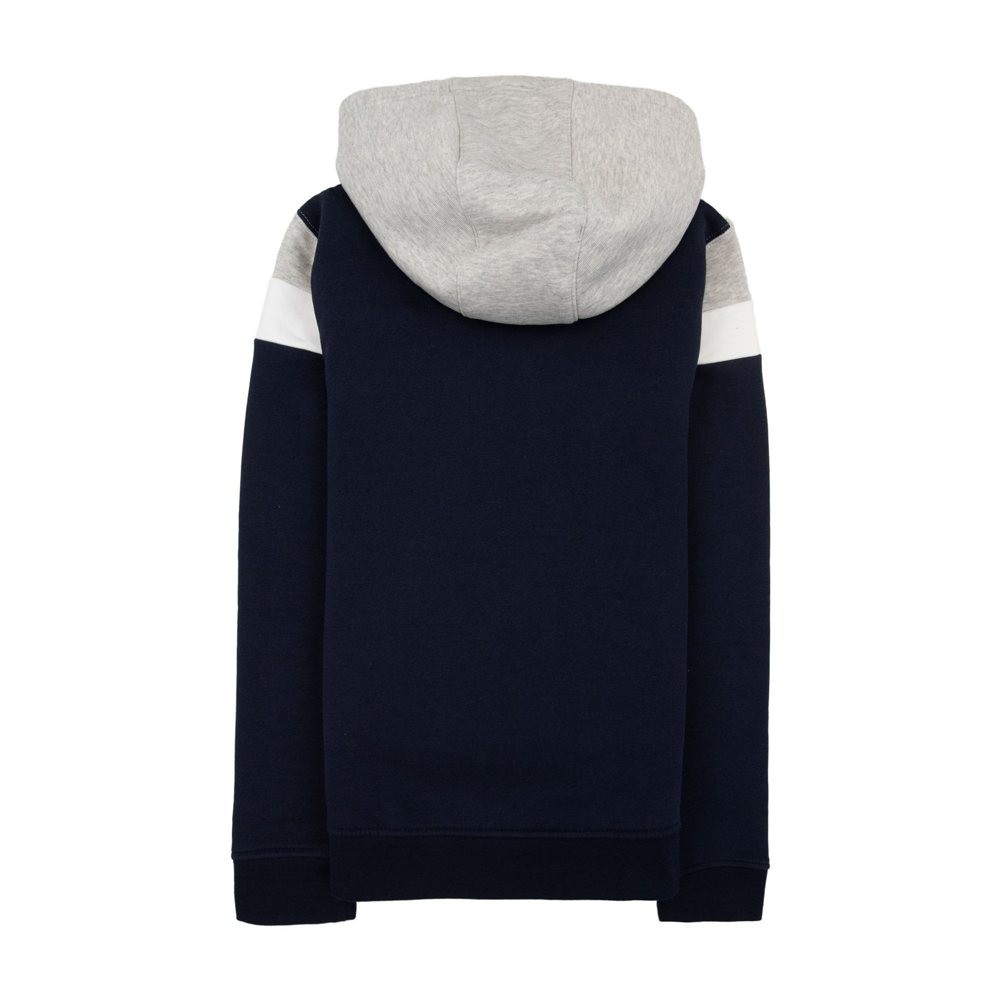 Hugo Boss Kids Logo Zip Up Hoodied Sweatshirt Grey White Navy