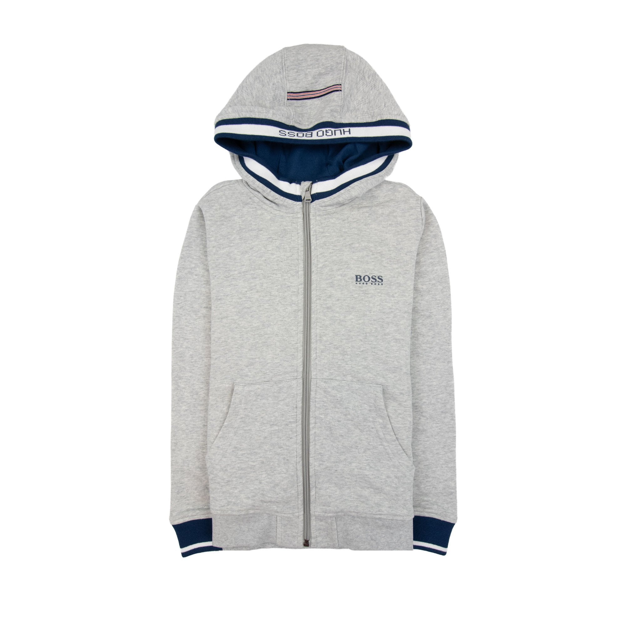 Hugo Boss Kids Fleece Hoody Turquoise/Light Grey