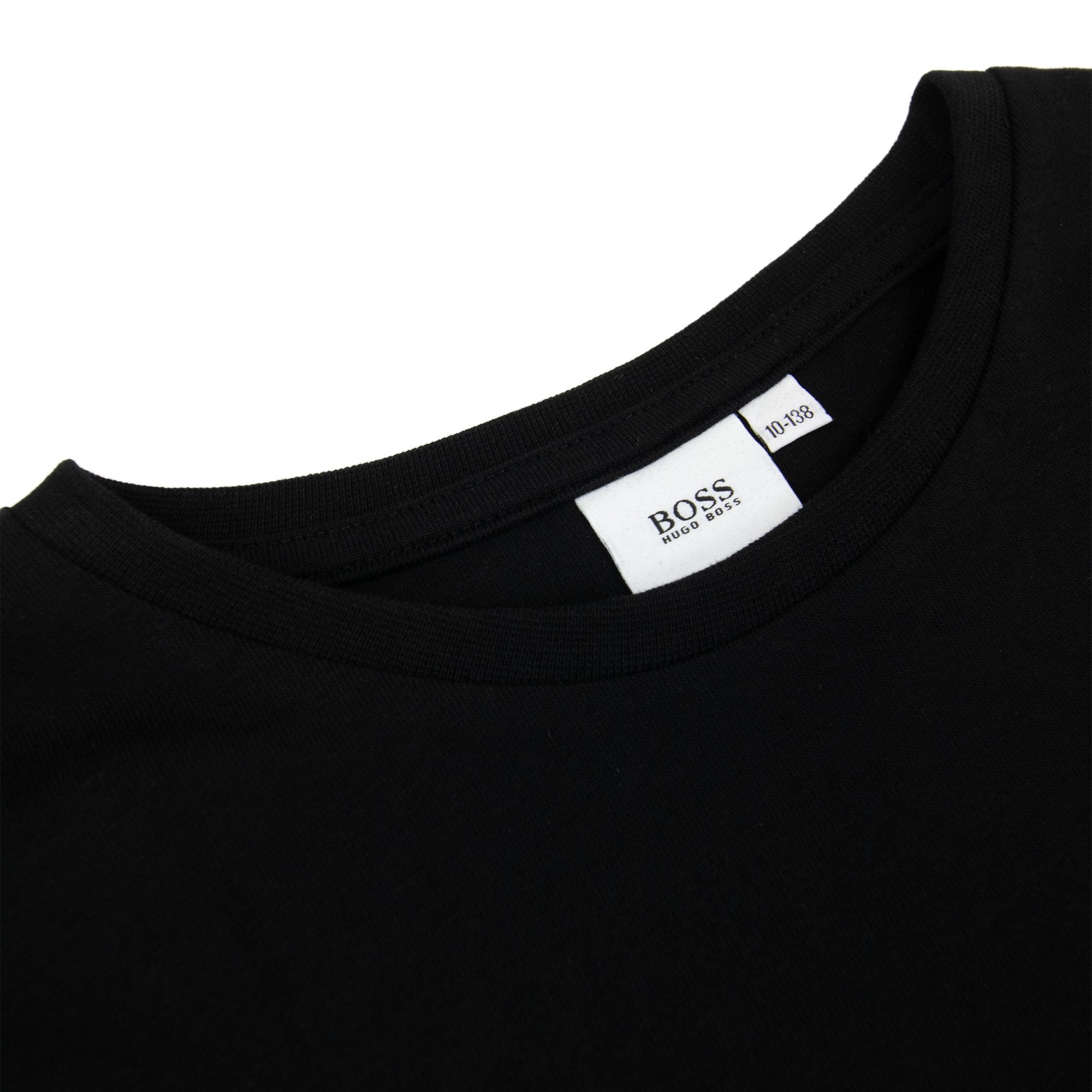 Hugo Boss Kids Rubber Logo L/s T Shirt Black