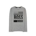 Hugo Boss Kids Ls Top Boss Sign Grey