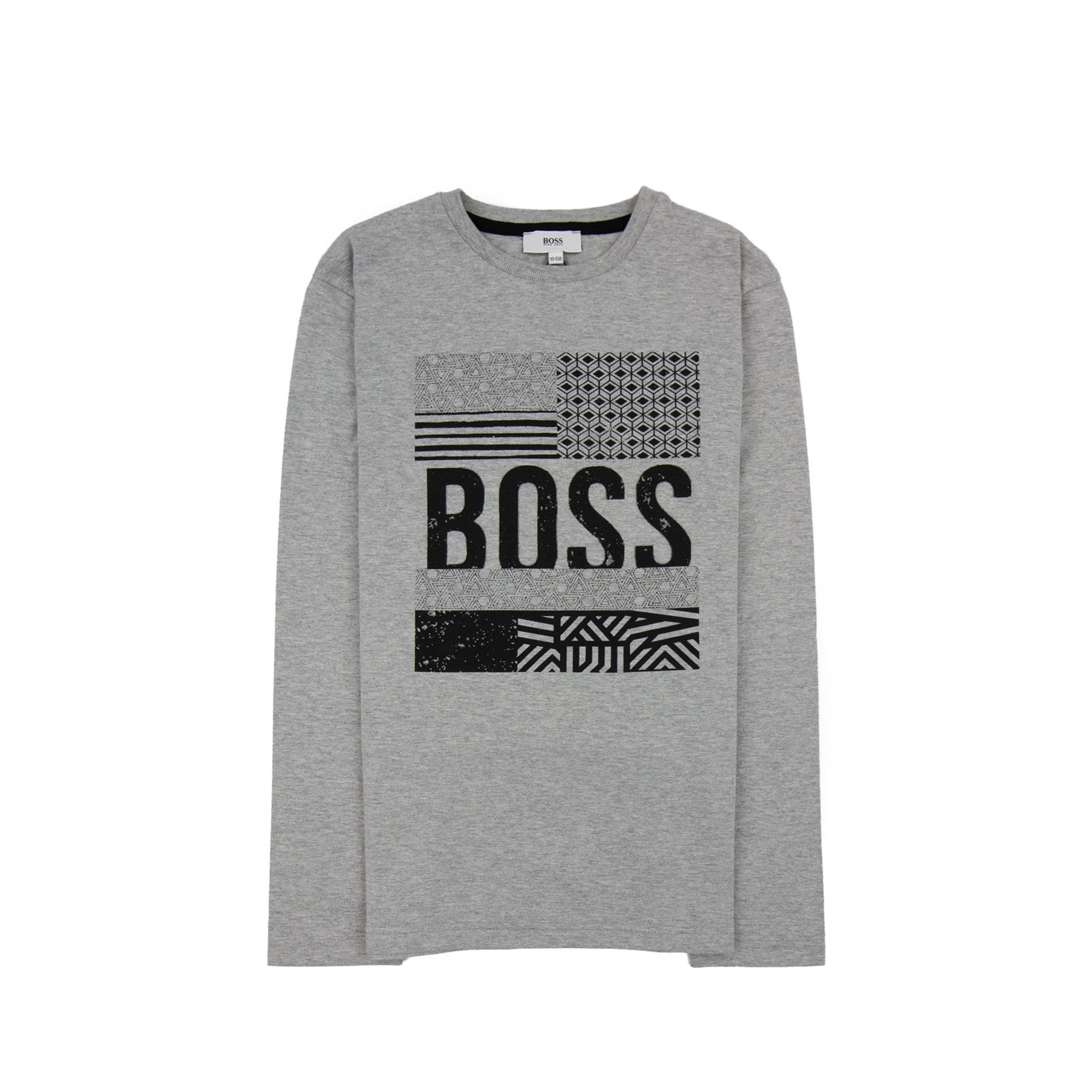 Hugo Boss Kids Ls Top Boss Sign Grey