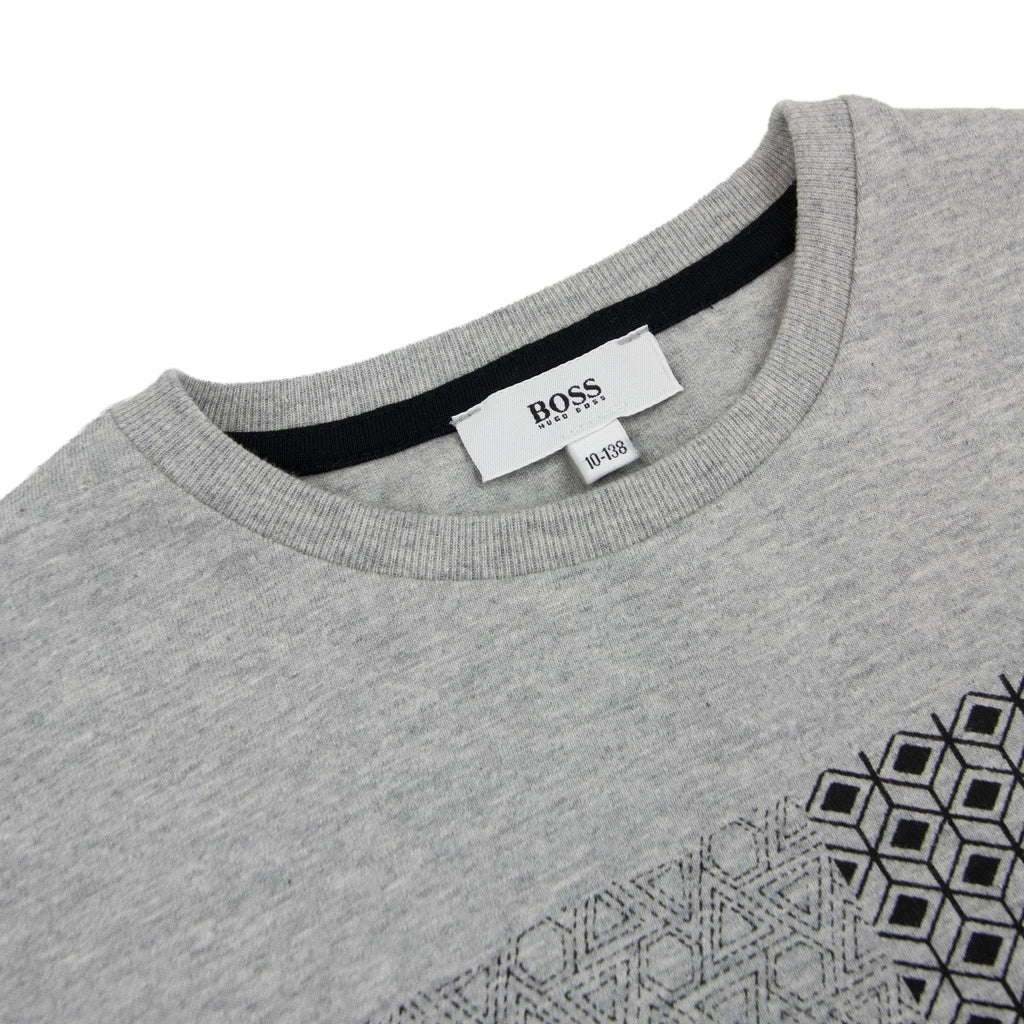 Hugo Boss Kids Ls Top Boss Sign Grey
