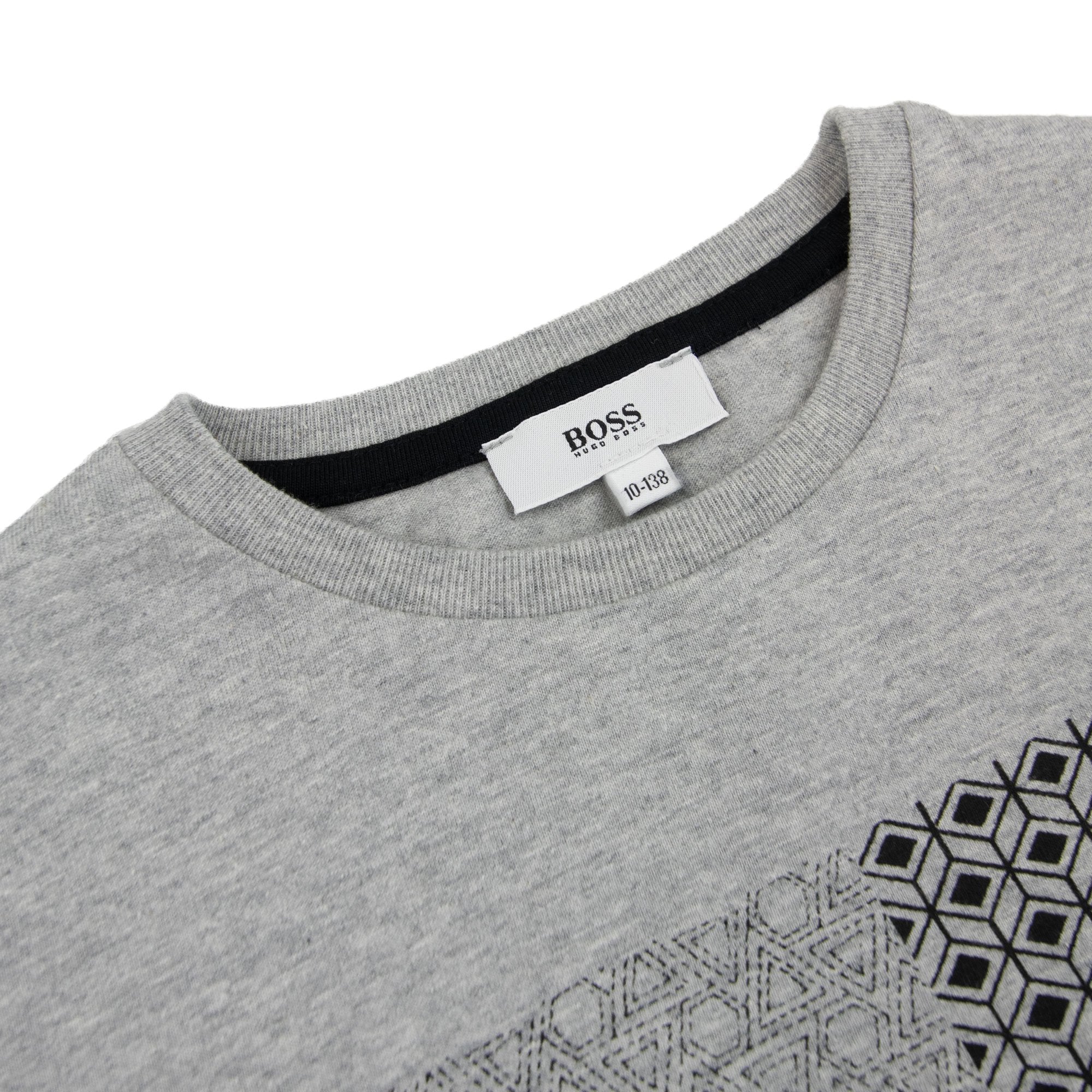 Hugo Boss Kids Ls Top Boss Sign Grey