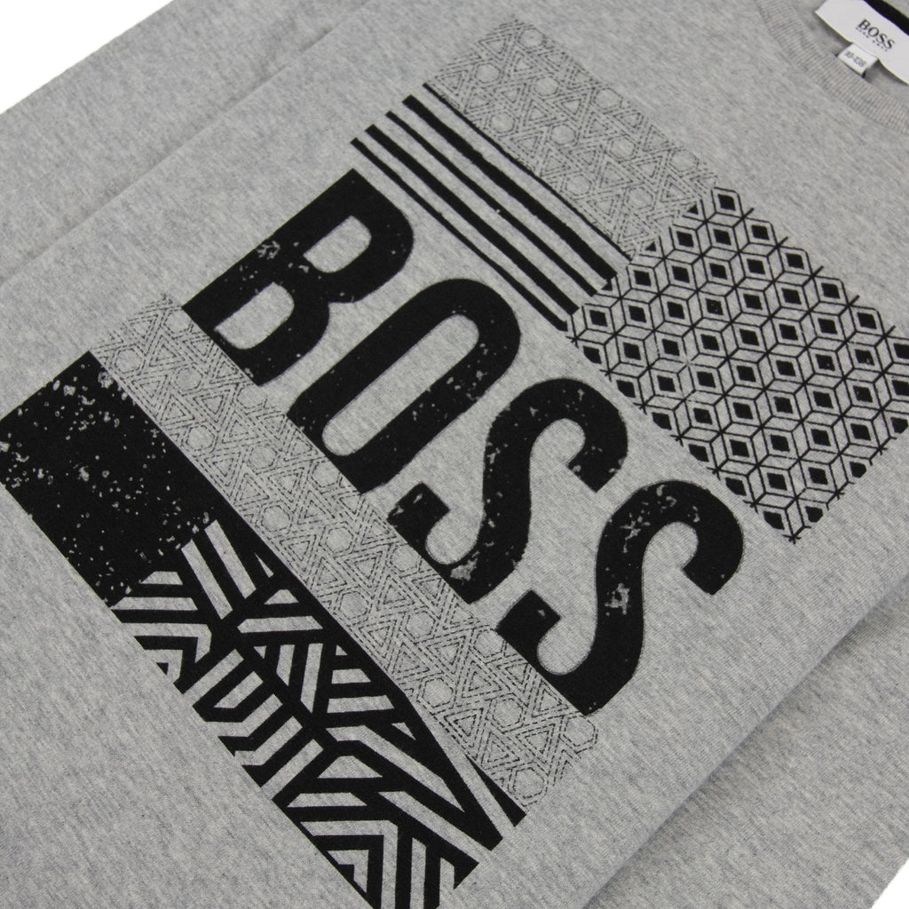 Hugo Boss Kids Ls Top Boss Sign Grey