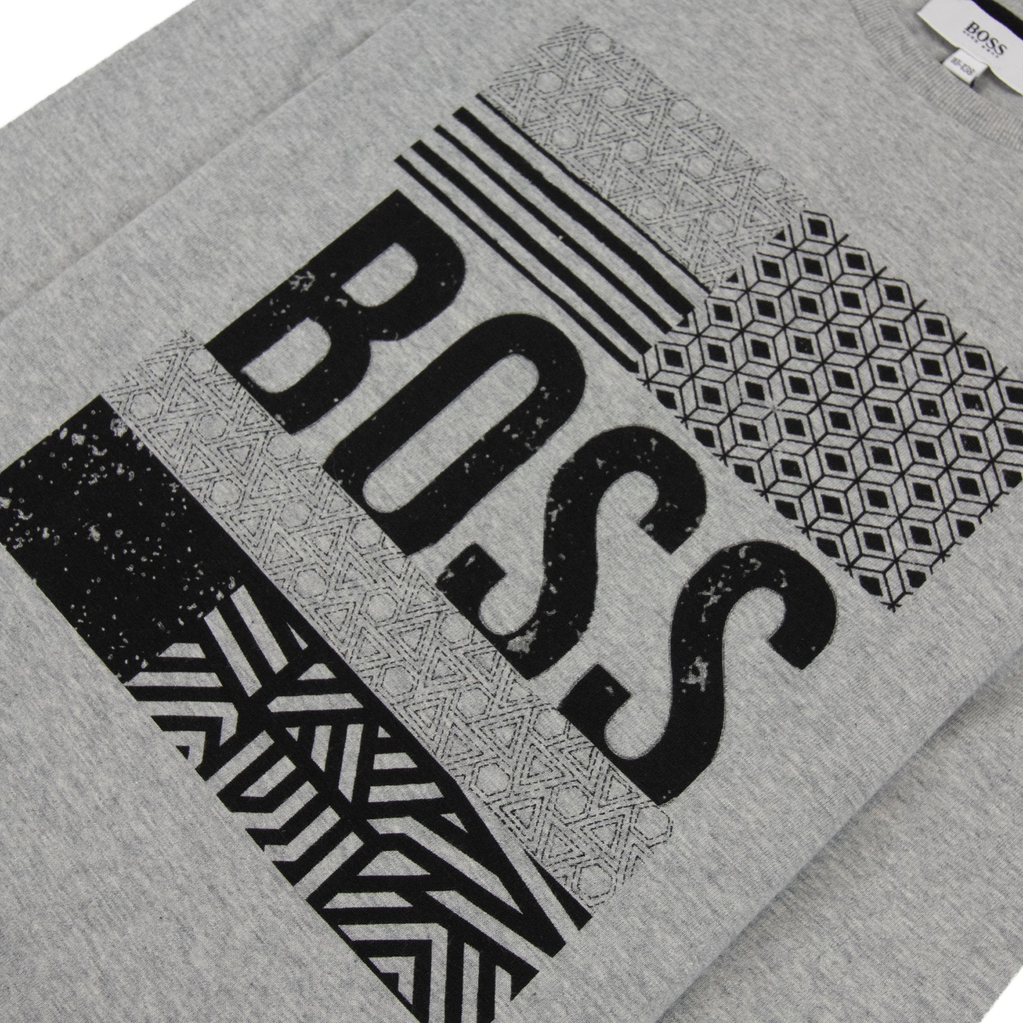 Hugo Boss Kids Ls Top Boss Sign Grey