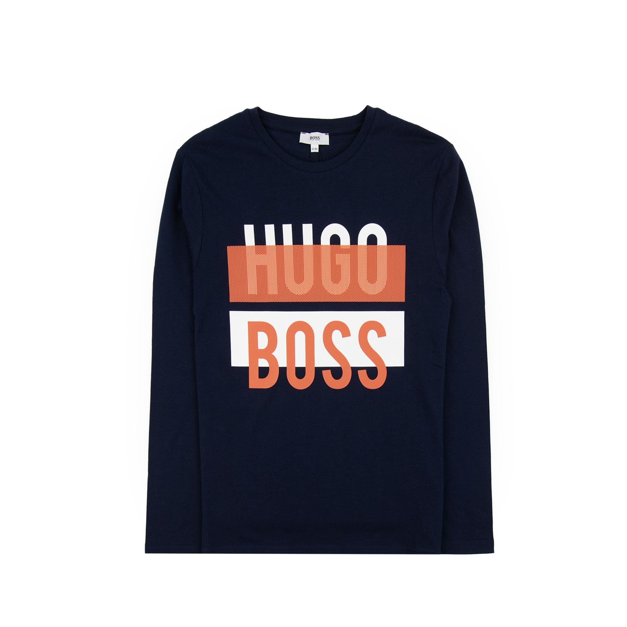Hugo Boss Kids Printed Logo L/s T Shirt Navy