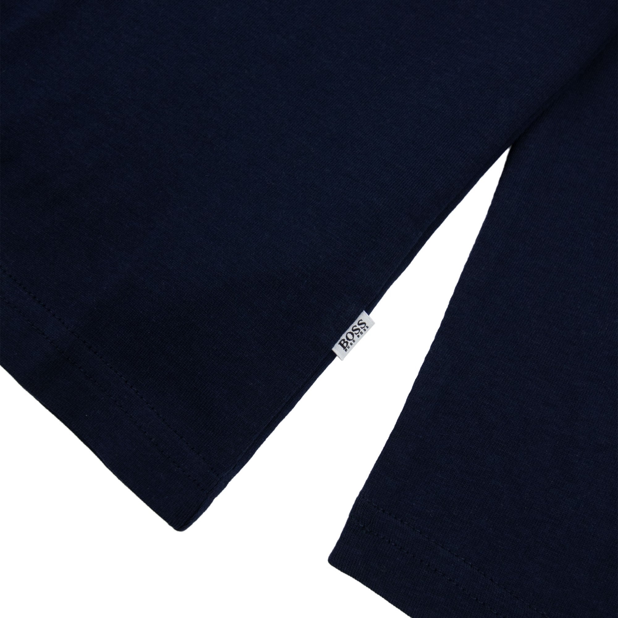 Hugo Boss Kids Printed Logo L/s T Shirt Navy