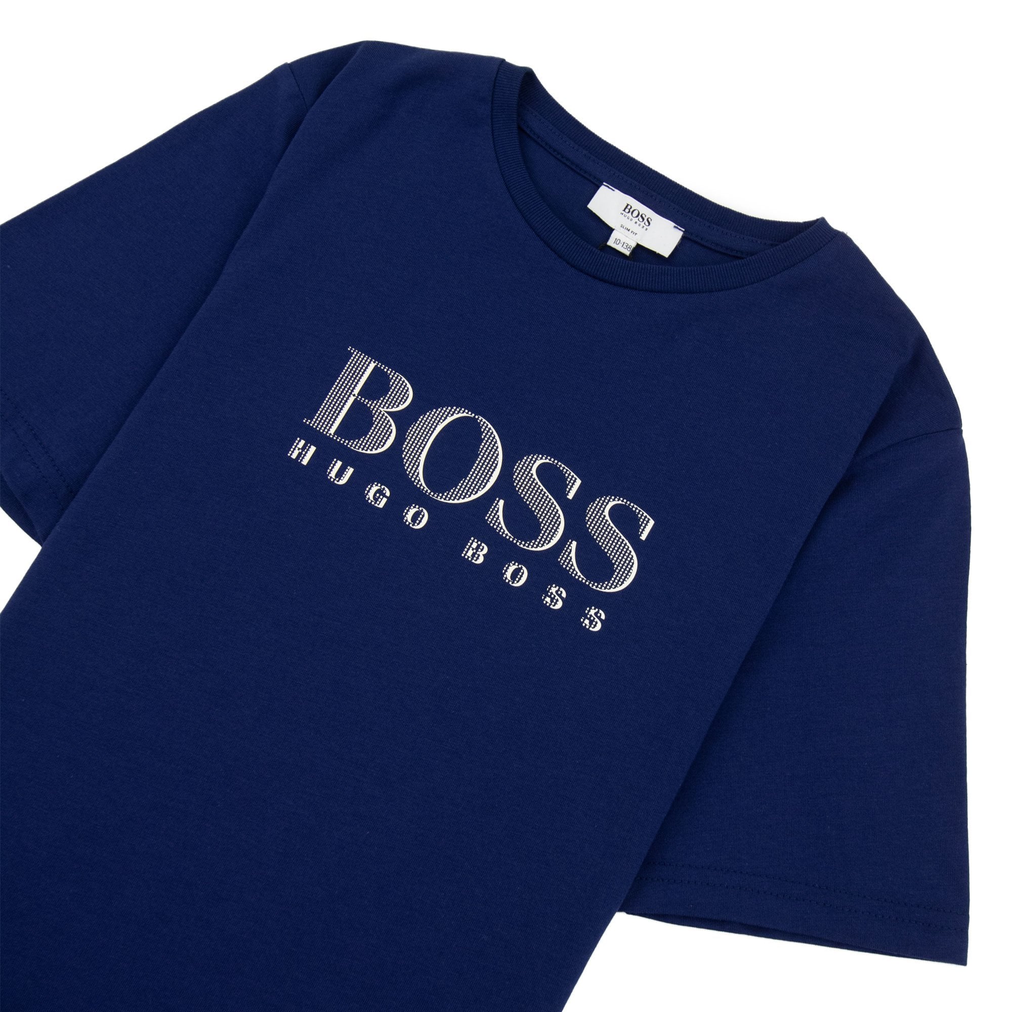 Hugo Boss Kids Boss T/s Big Logo Navy