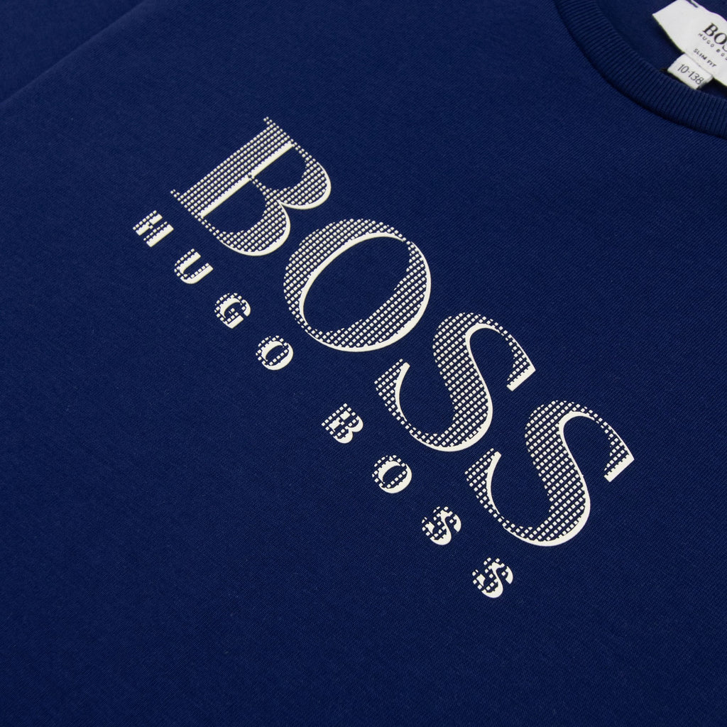 Hugo Boss Kids Boss T/s Big Logo Navy