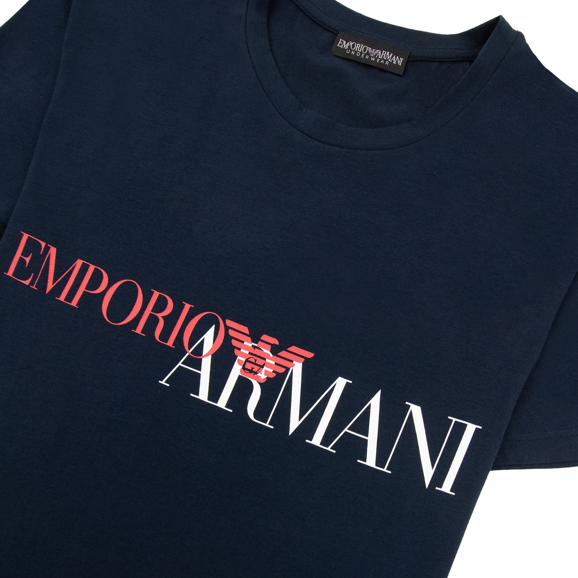 Emporio Armani Logo Stretch Underwear T Shirt Marine