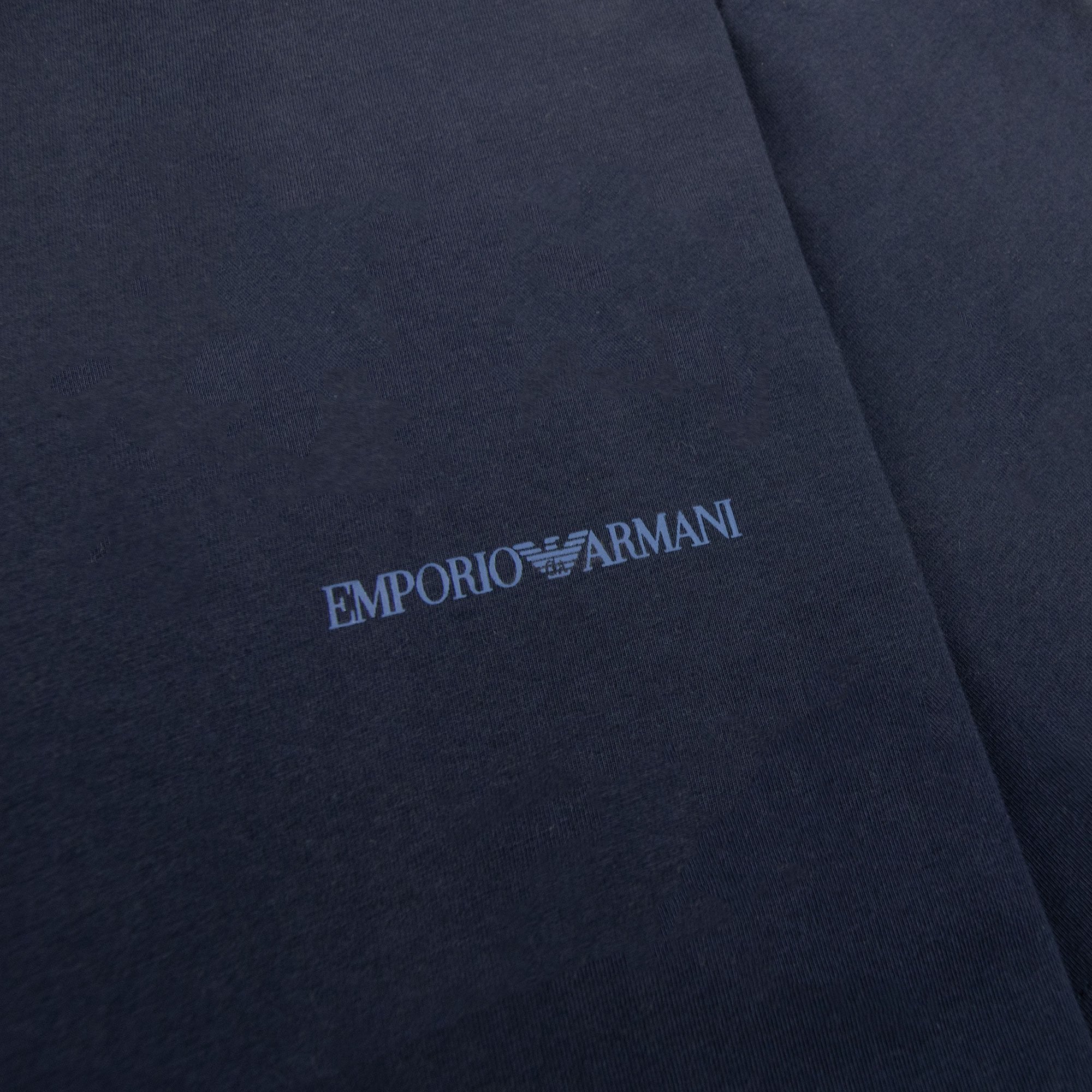 Emporio Armani Camouflage Print Logo T Shirt Navy Blue