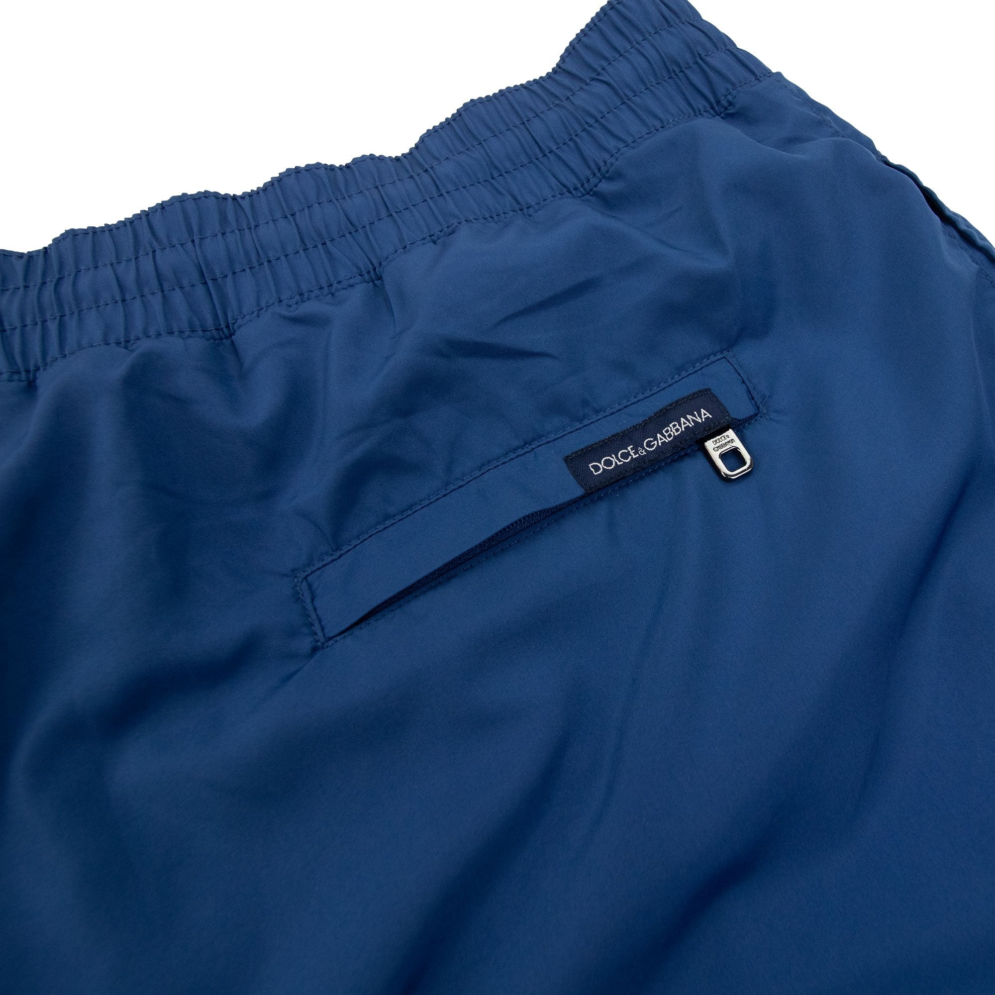Dolce & Gabbana Crown Logo Mid Nylon Swim Shorts Blue