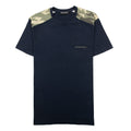 Emporio Armani Camouflage Print Logo T Shirt Marine Blue