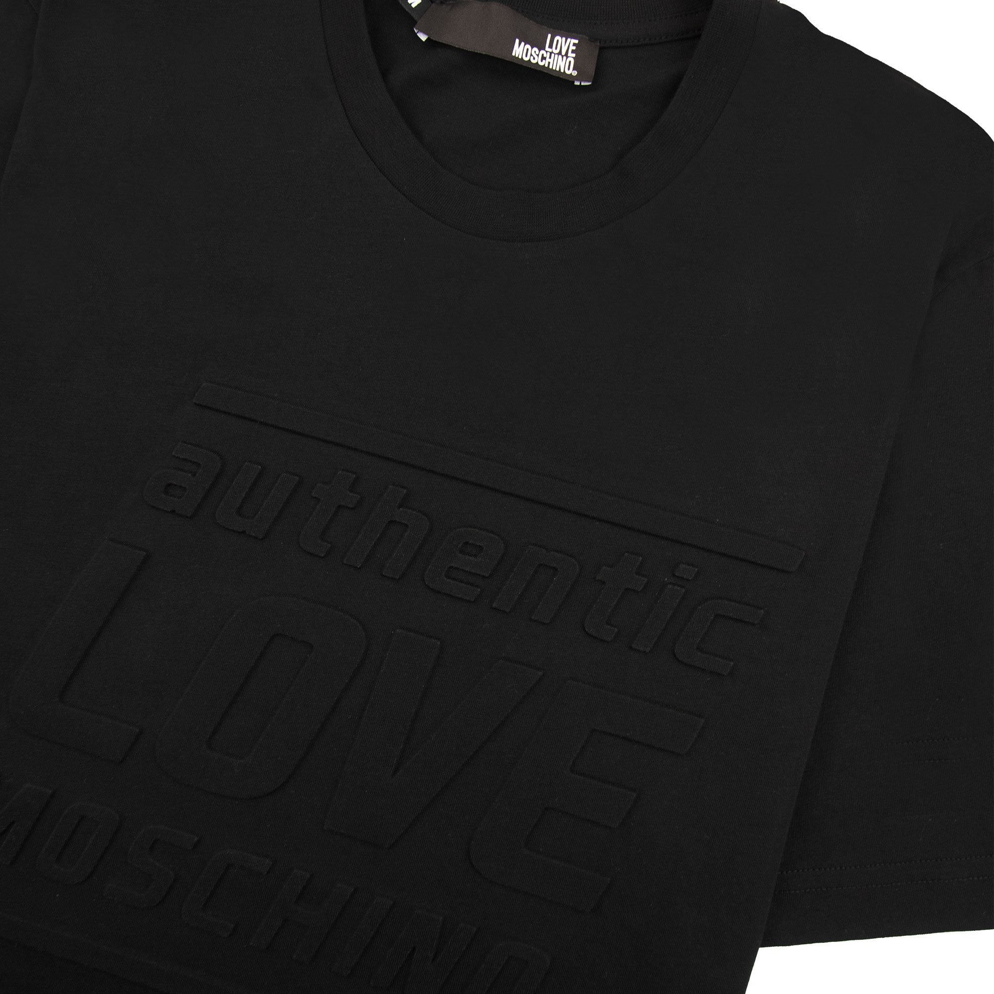 Love Moschino Authentic 3d Print T Shirt Black MX1