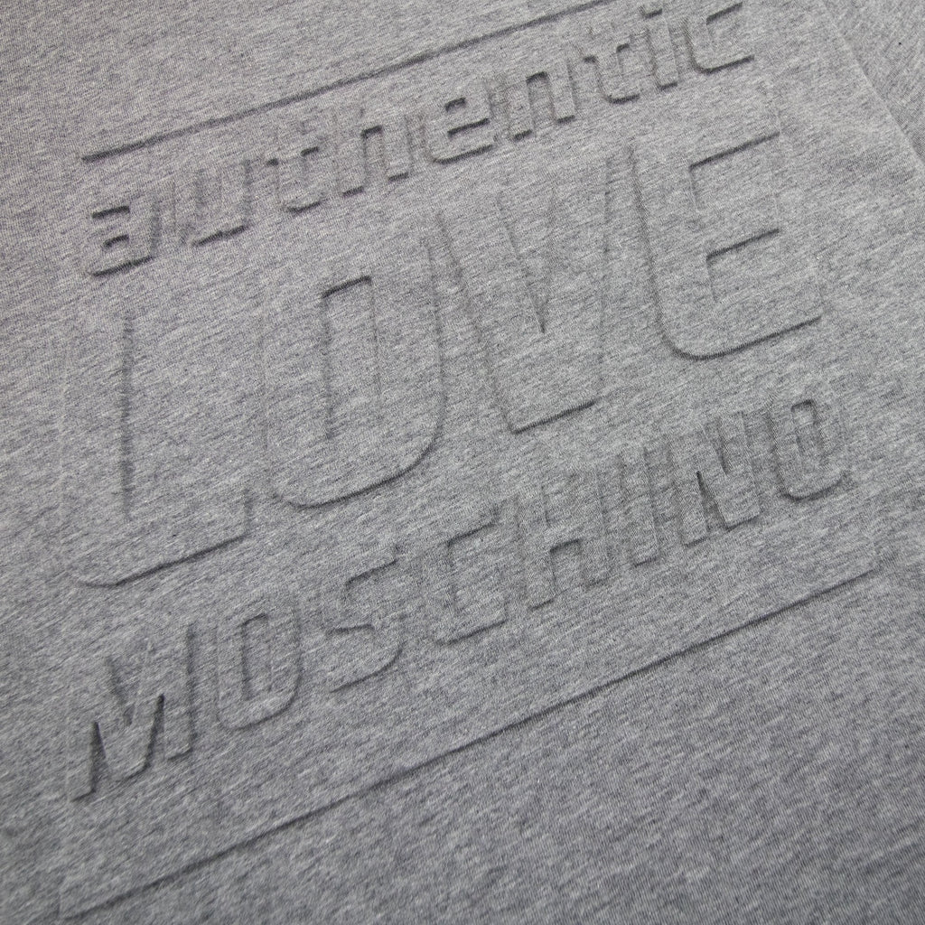 Love Moschino Authentic 3d Print T Shirt Grey MX1