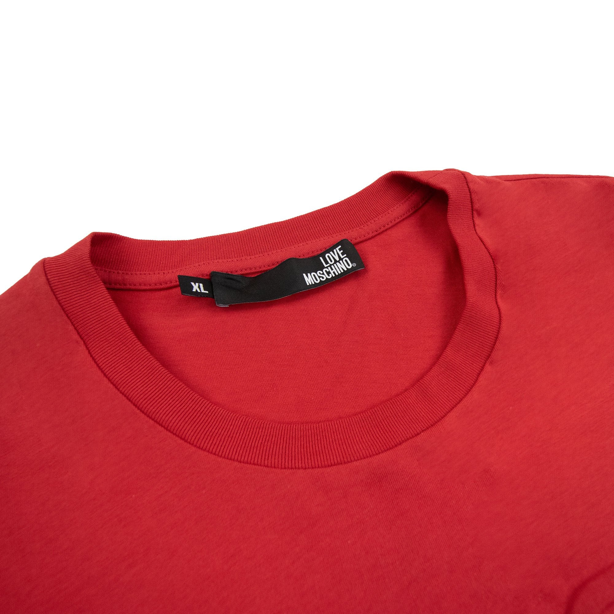 Love Moschino Embossed Logo T Shirt Red