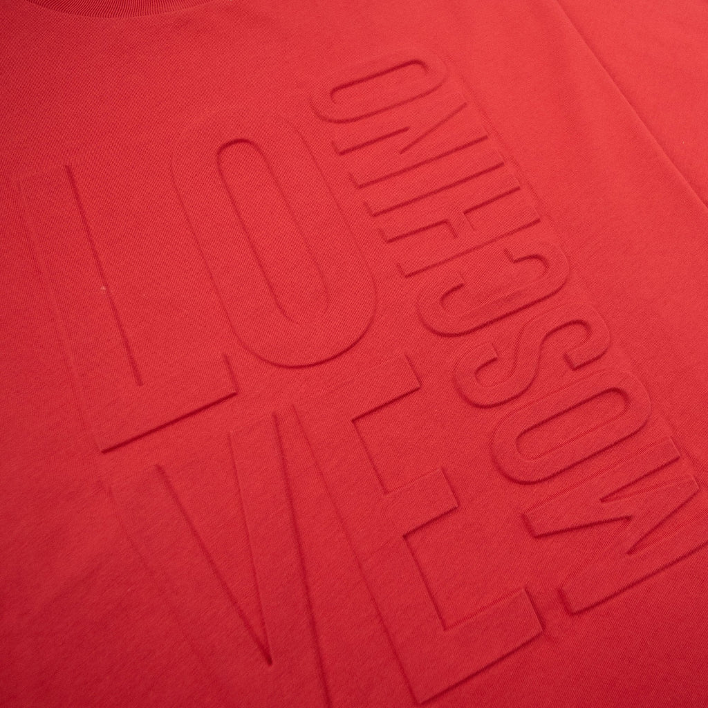 Love Moschino Embossed Logo T Shirt Red