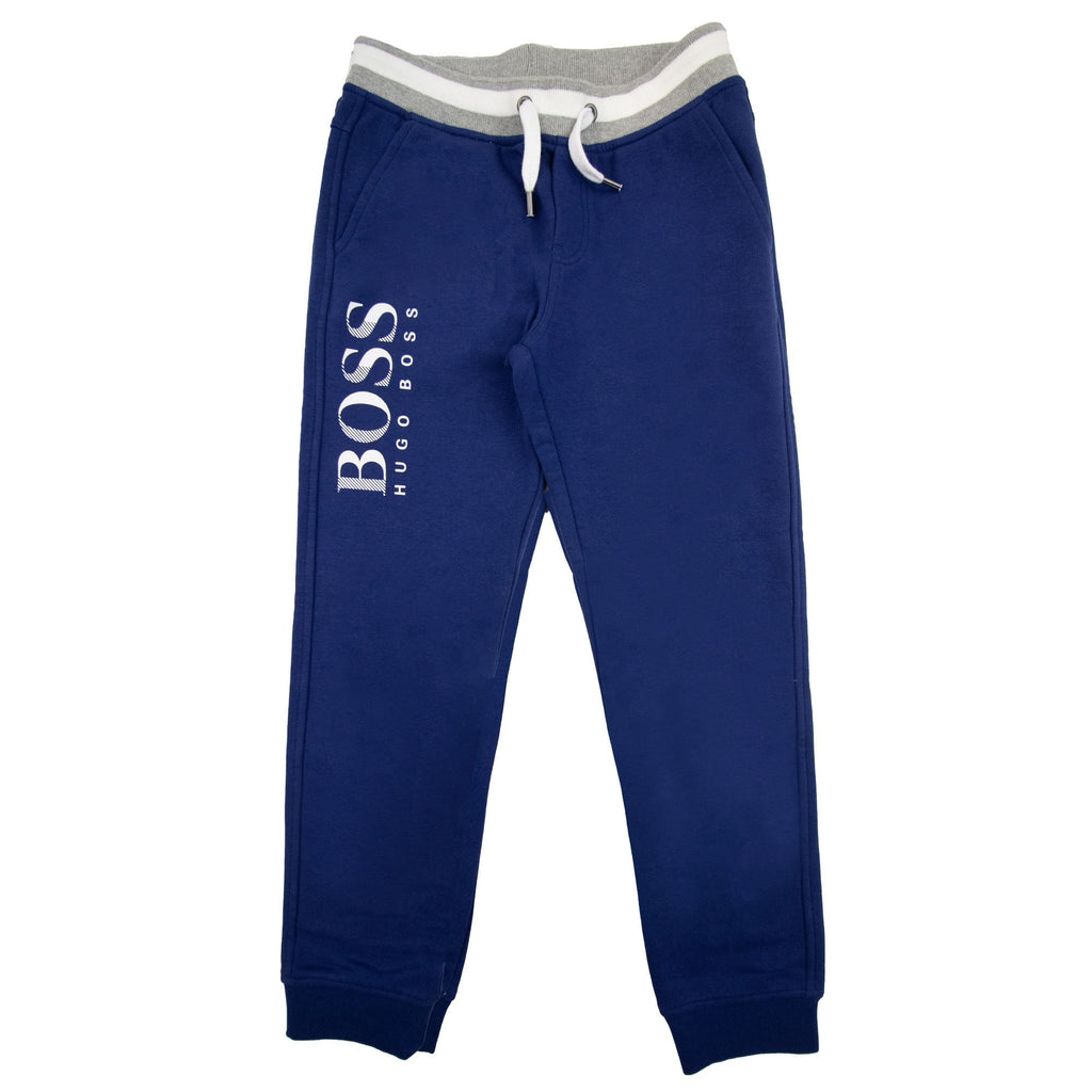 Hugo Boss Kids Fleece Bottoms Leg Sign Electric Blue/grey APR4