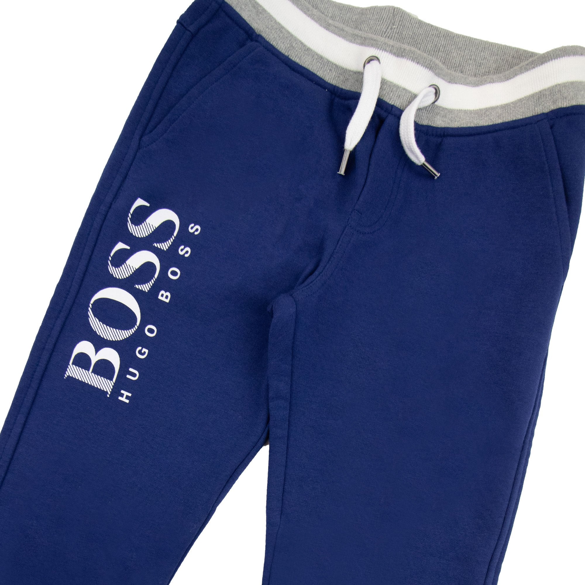 Hugo Boss Kids Fleece Bottoms Leg Sign Electric Blue/grey APR4