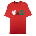Love Moschino Love&peace Logo T Shirt Red