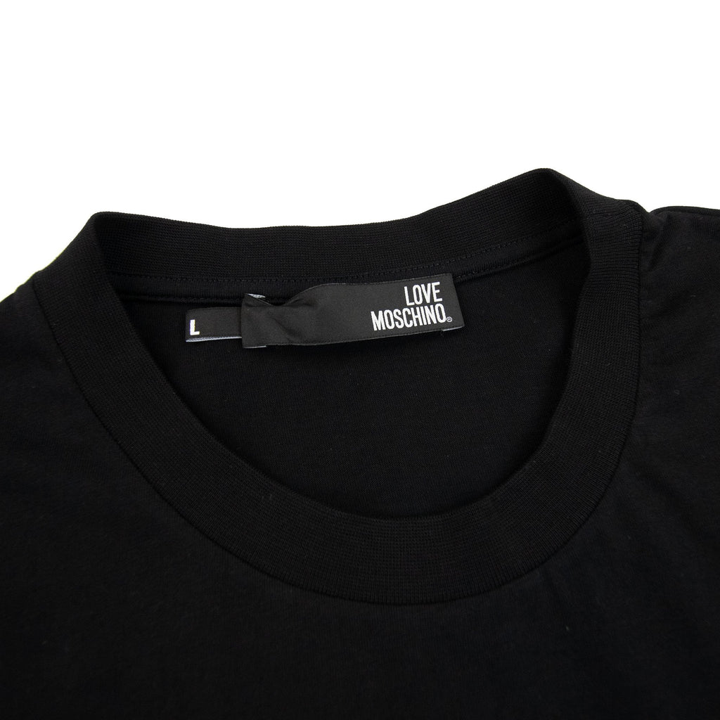 Love Moschino Logo Patch T Shirt Black