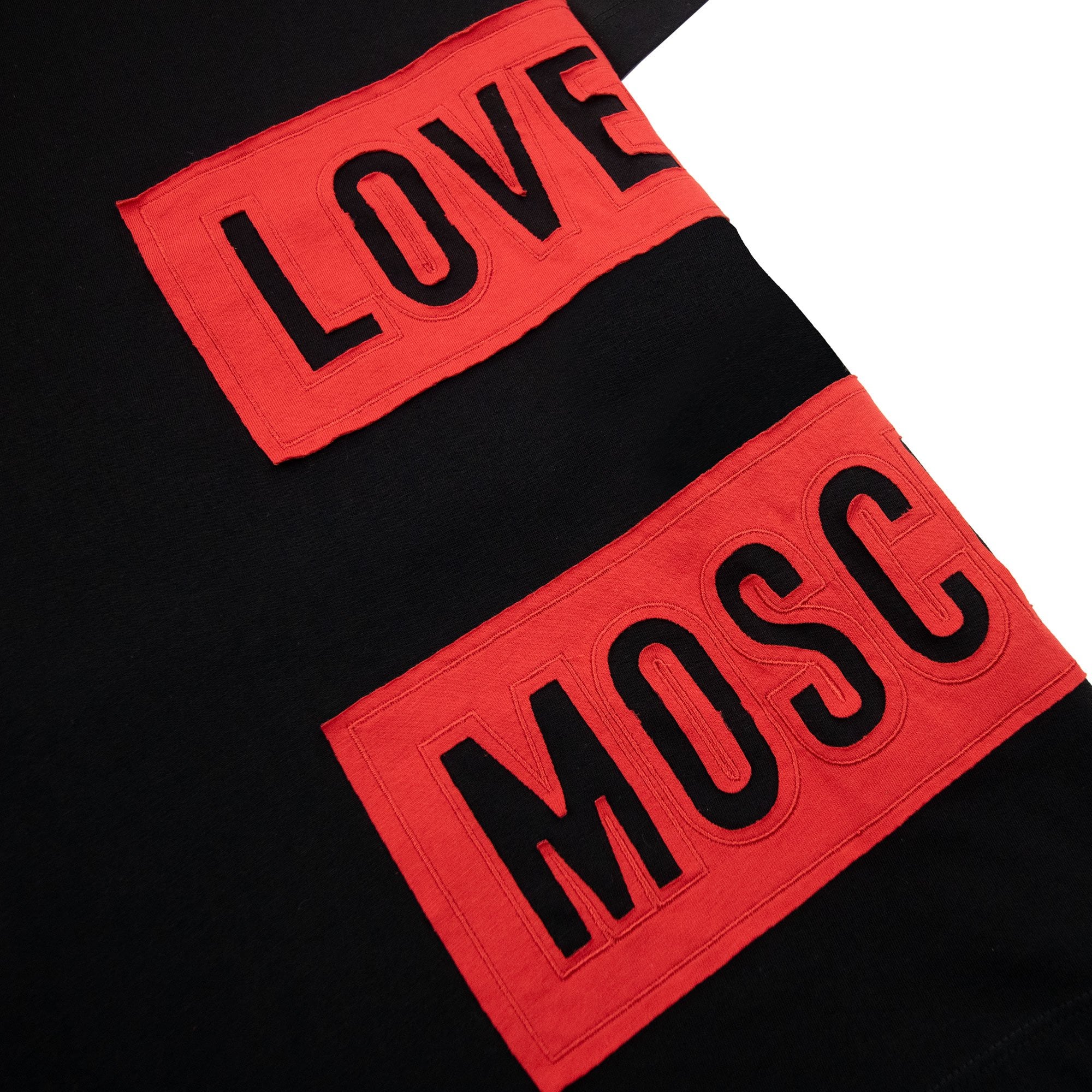 Love Moschino Logo Patch T Shirt Black