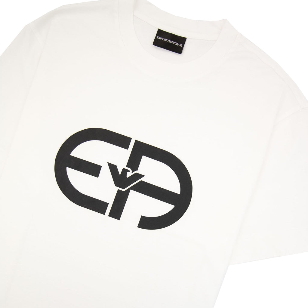 Emporio Armani Ea Logo Oversized T Shirt White