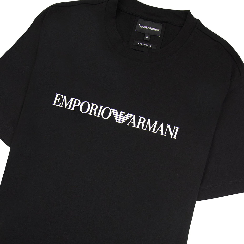 Emporio Armani Pima-jersey T-shirt With Logo Black