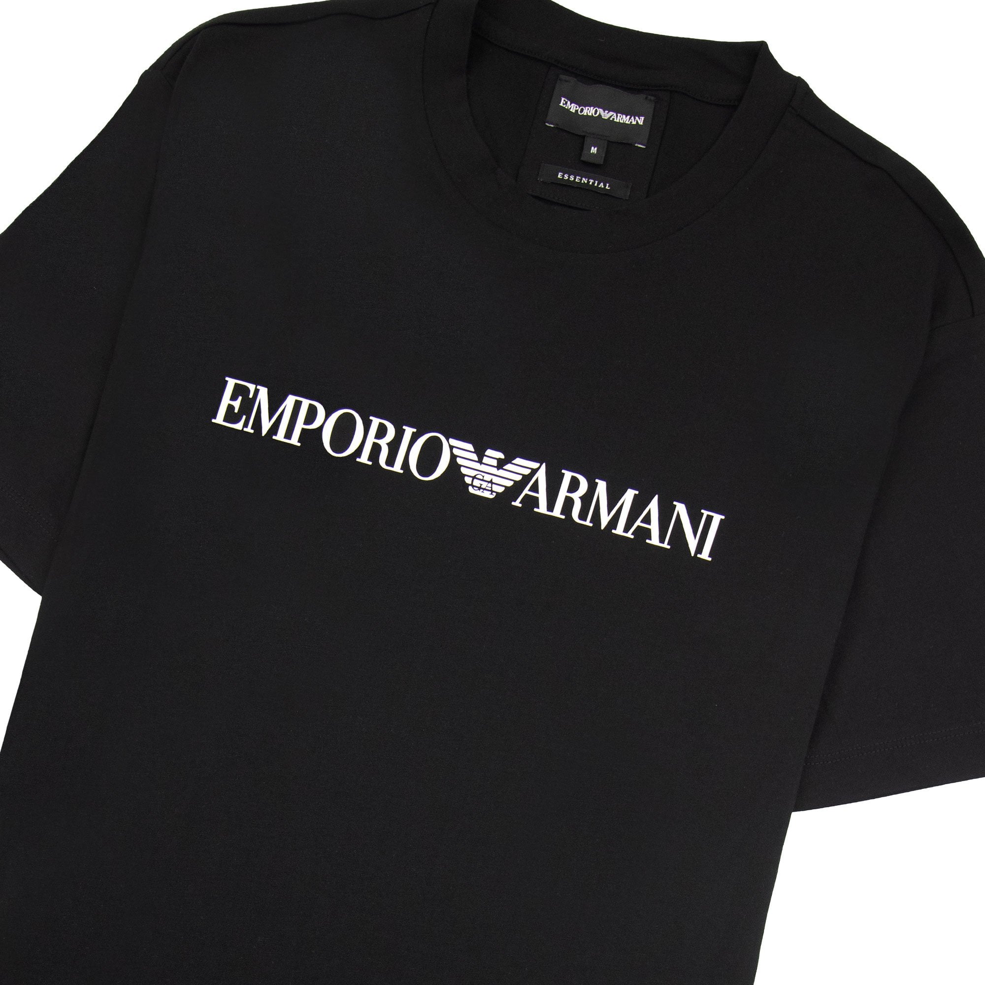 Emporio Armani Pima-jersey T-shirt With Logo Black