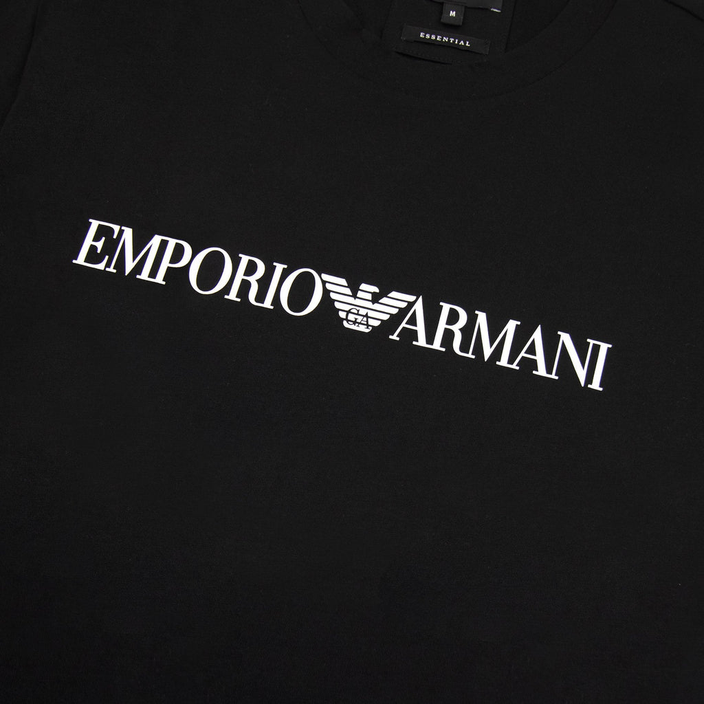 Emporio Armani Pima-jersey T-shirt With Logo Black