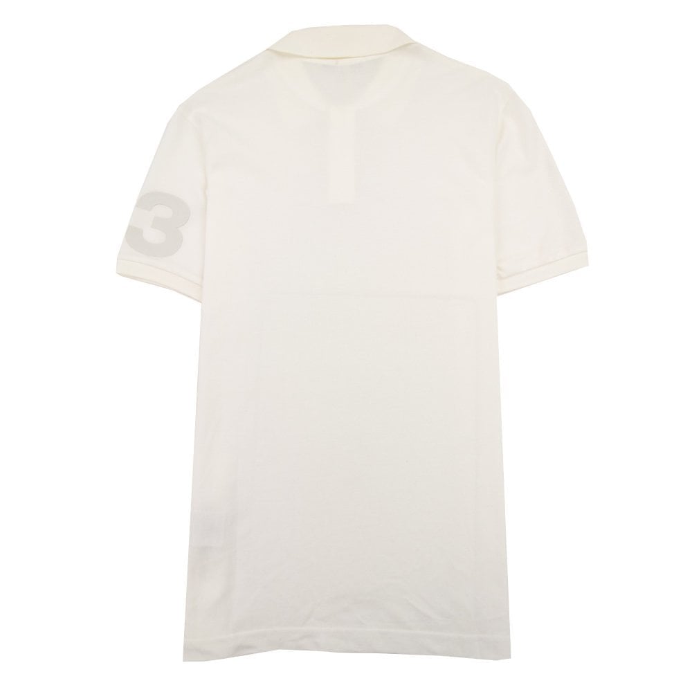 Y-3 Rubberised Logo Piqué Polo White