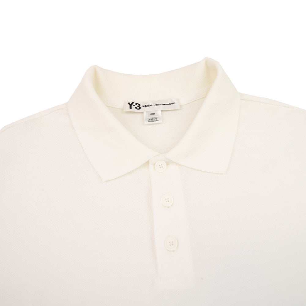Y-3 Rubberised Logo Piqué Polo White
