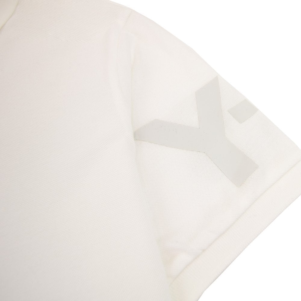 Y-3 Rubberised Logo Piqué Polo White