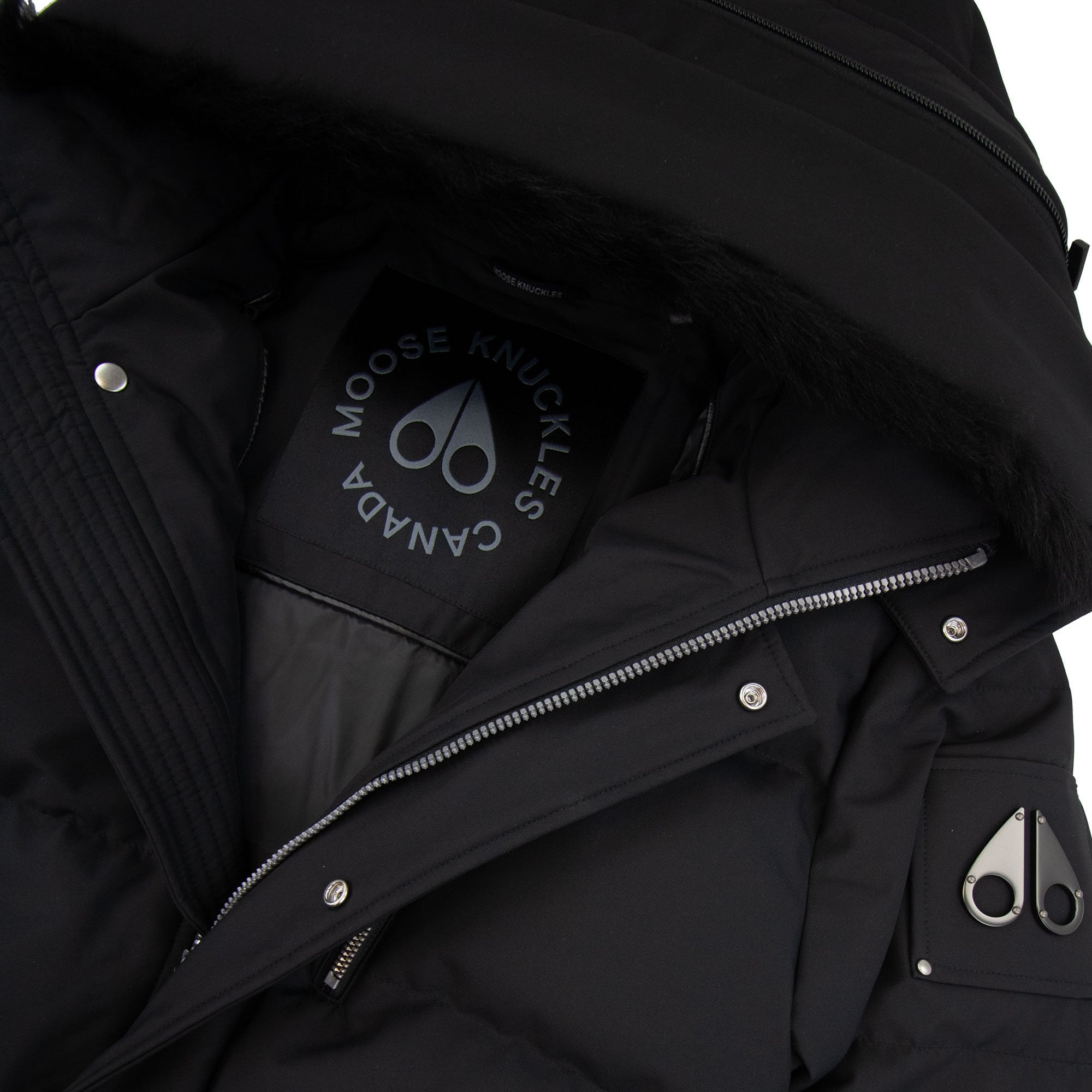 Moose Knuckles Cloud Shearling 3q Jacket Blk W/blk 305